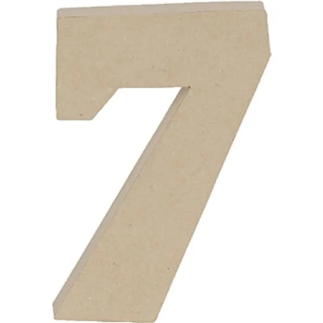 Décopatch, Pappmaché, Ziffer 7 Kraft 20 cm
