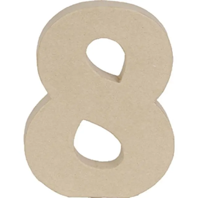 Décopatch, Pappmaché, Ziffer 8 Kraft 20 cm