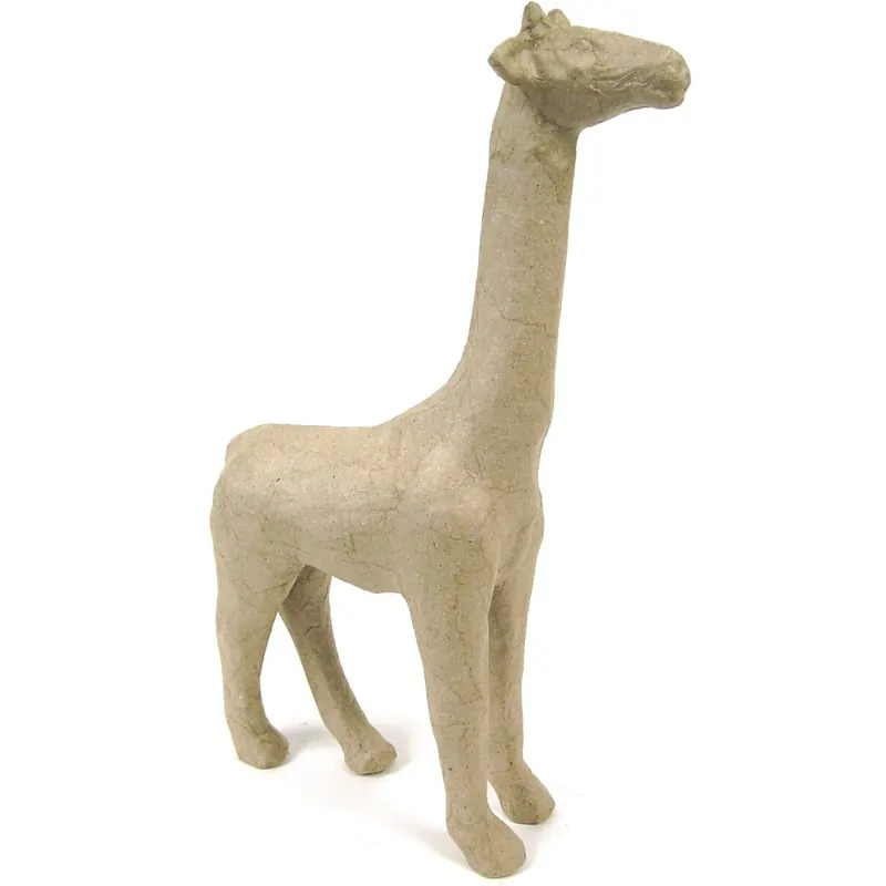 Décopatch SA102O Träger S aus Pappmaché, Giraffe, 19 x 7 x 28 cm, zum Verzieren, Kartonbraun