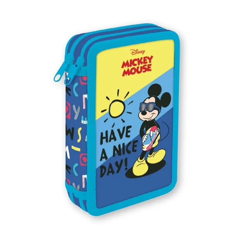 Disney Federmäppchen Doppeldecker Schüleretui "Mickey Mouse", gefüllt