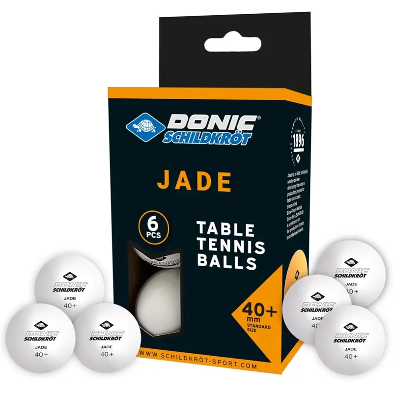 Donic-Schildkröt Tischtennisball Jade, Poly 40+ Qualität, weiß STK.