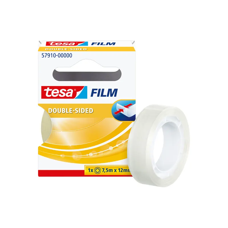 Doppelklebefilmband tesa tesafilm 57910 - 12 mm x 7,5 m transparent für Privat/Endverbraucher-Anwendungen