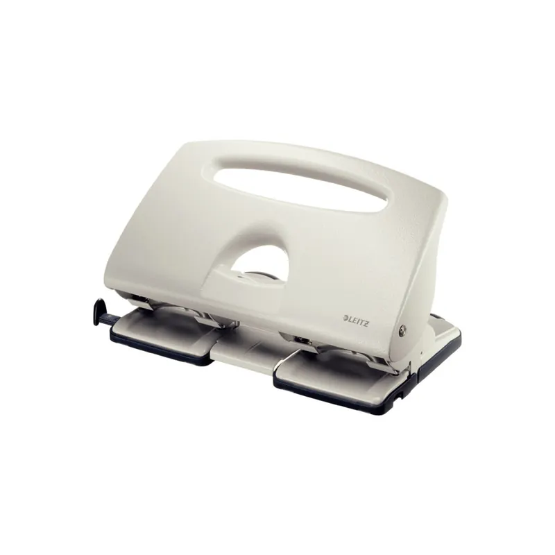 Doppellocher Leitz 5132 - grau 40 Blatt mit Anschlagschiene Aluminium-Druckguss