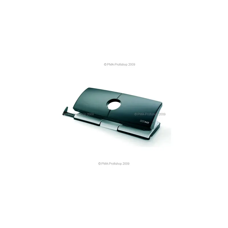 Doppellocher Novus 025-0469 - grau/schwarz 25 Blatt mit Anschlagschiene Metall