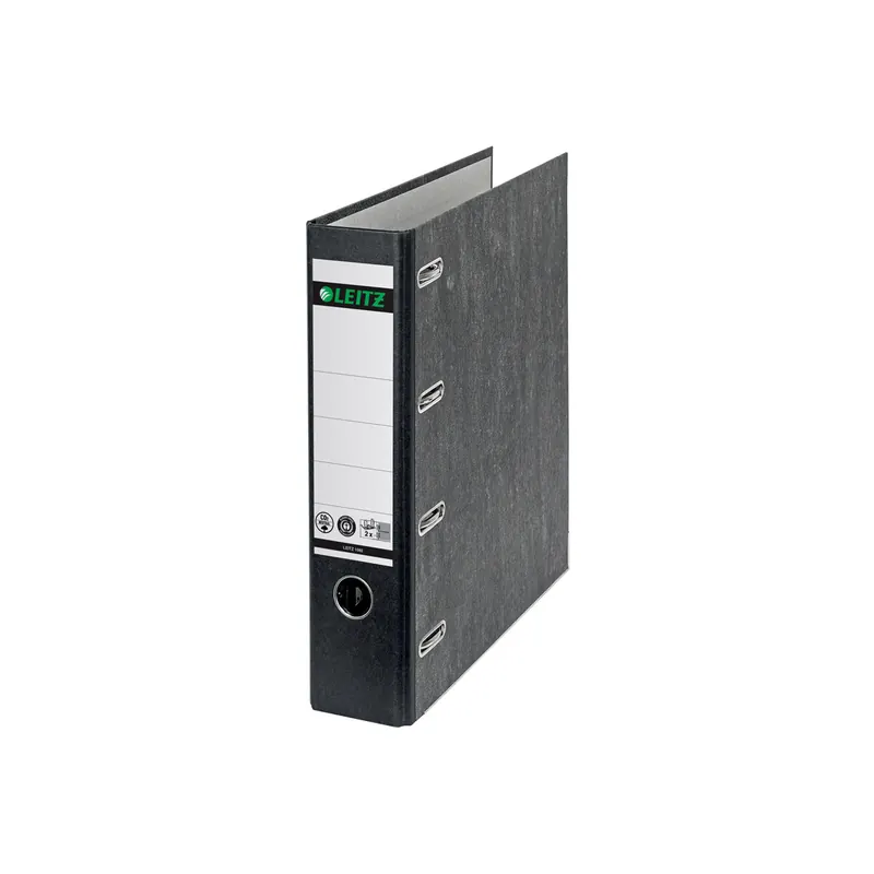 Doppelordner Leitz 1092 - 2x A5 quer 318 x 285 mm schwarz 75 mm breit 2-Hebelmechanik FSC-Kunststoff