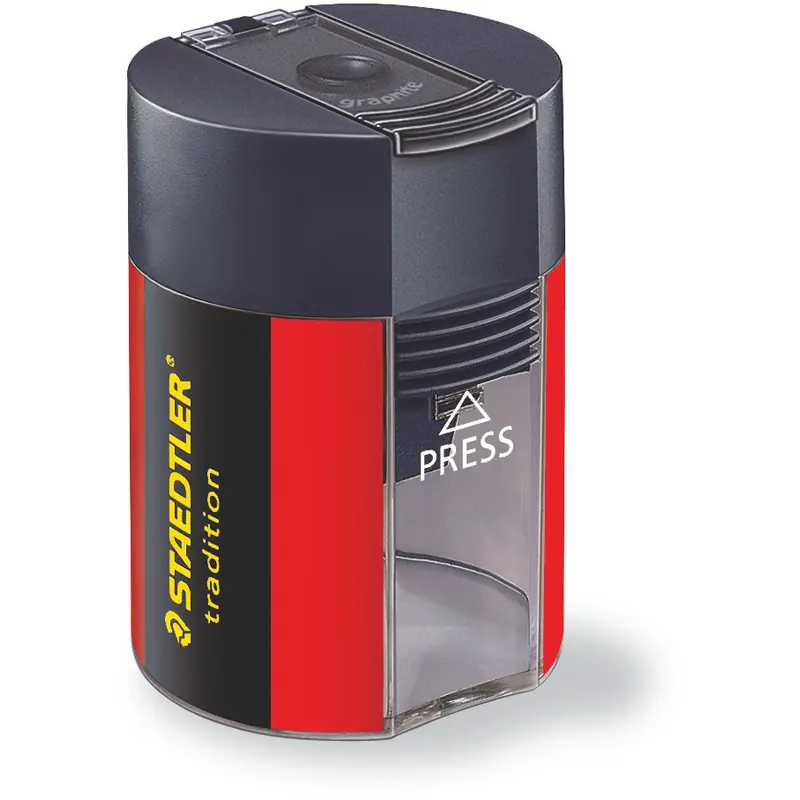 Dosenspitzer Staedtler Tradition 511005 - Einzelspitzer bis Ø 8,2 mm schwarz/rot