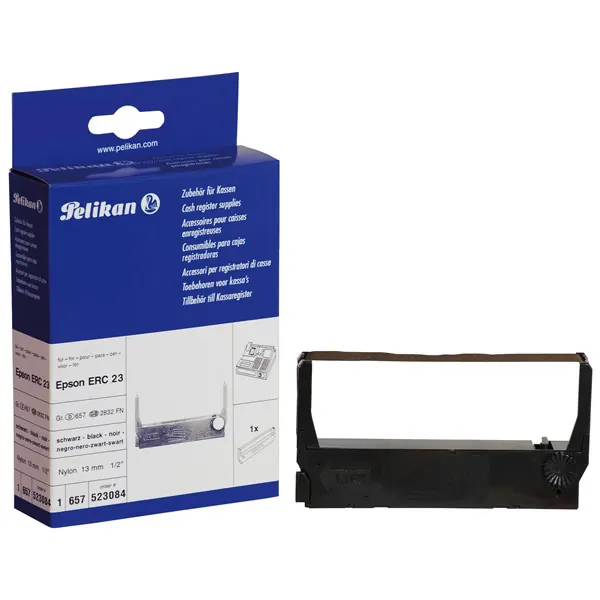 Druckerfarbband Pelikan für Epson 523084 - Gr. 657 schwarz ERC 23 u.a. 13 mm x 2,3 m