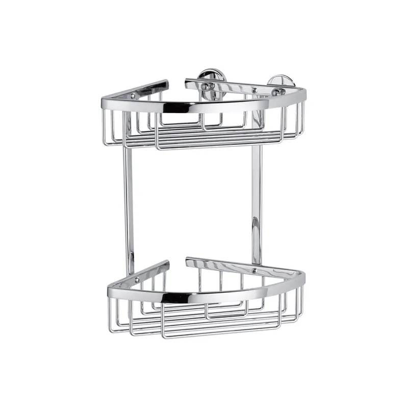 Duschablagekorb tesa ALUXX 40205 - chrom zweistöckig Klebelösung Aluminium