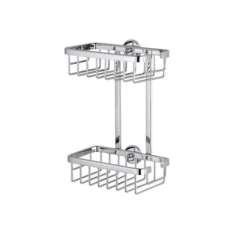 Duschablagekorb tesa ALUXX 40211 - chrom zweistöckig Klebelösung Aluminium