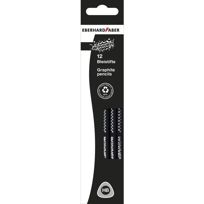 Eberhard Faber 510400 Bleistift Winner, HB, schwarz