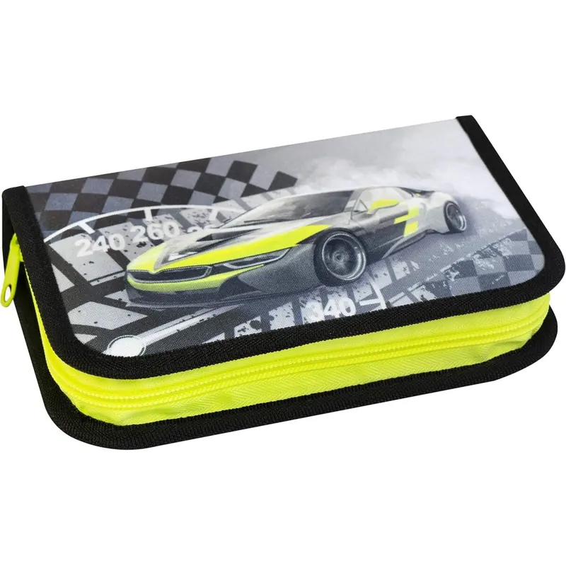Eberhard Faber 577574 - Federmäppchen Race Car, mit 32 Schreibutensilien, Stiftetui befüllt