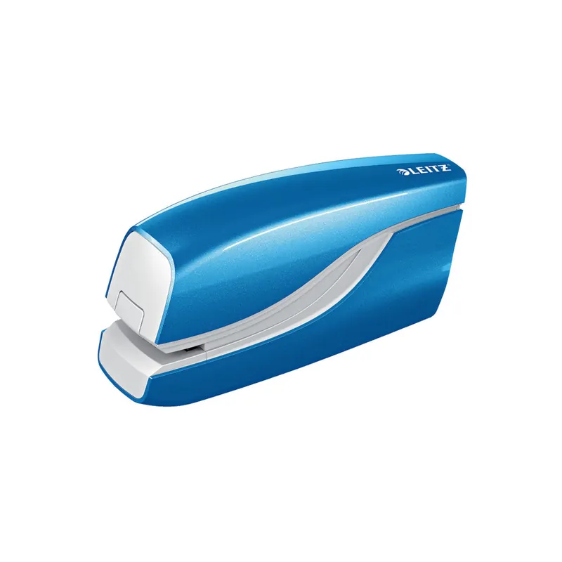 Elektroheftgerät Leitz WOW 5566 - blau metallic 10 Blatt Springfachmechanik Metall/Kunststoff