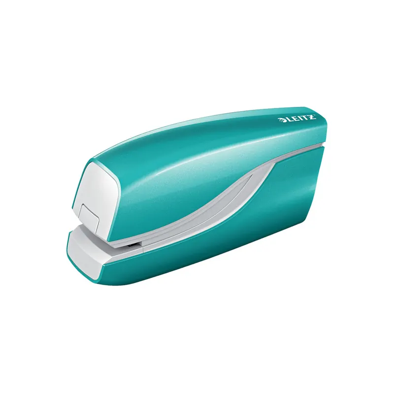Elektroheftgerät Leitz WOW 5566 - eisblau metallic 10 Blatt Springfachmechanik Metall/Kunststoff