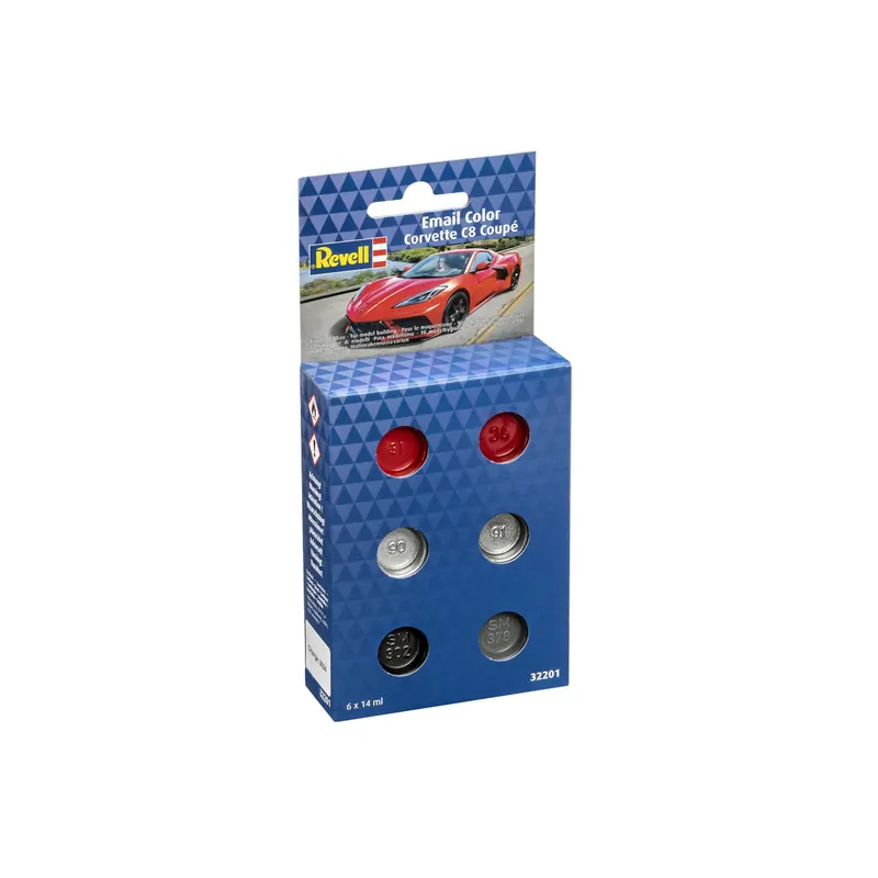 Email Color Set - Corvette® C8 Coupé (6x 14ml) Revell Modellbau-Farbe auf Kunstharzbasis