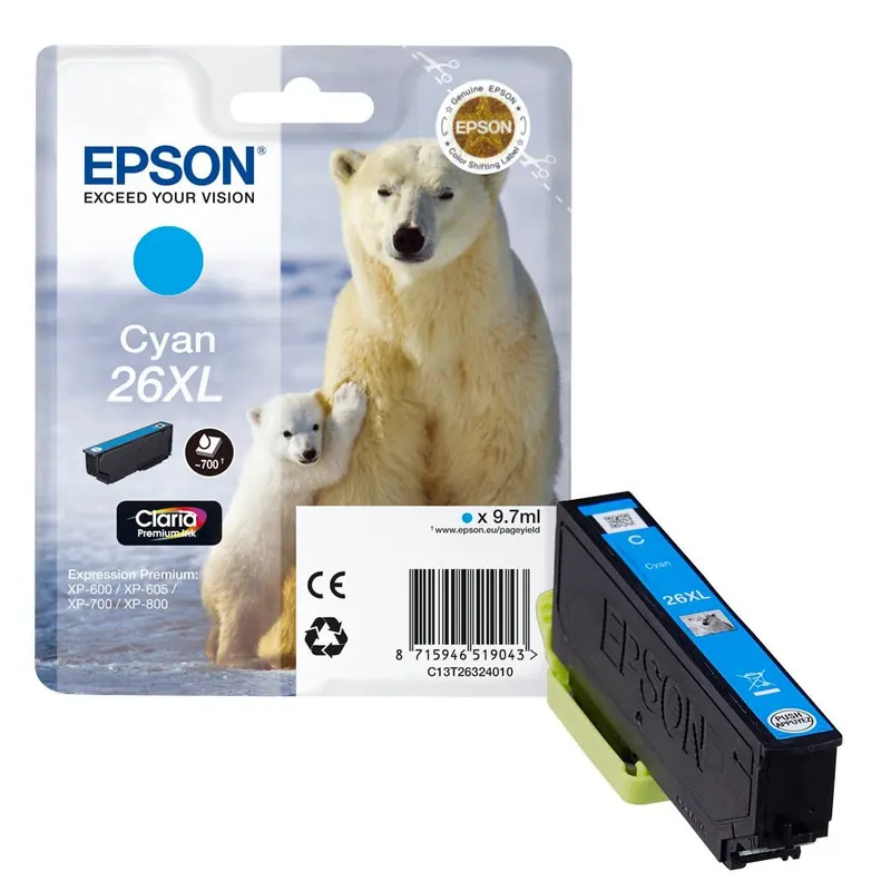 EPSON 26 XL / T2632 XL cyan Druckerpatrone