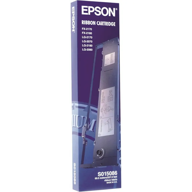 Epson Schwarze SIDM-Kartusche für LQ-2x70/2x80/FX-2170/2180 (C13S015086), Matrixdrucker (FX2170/2180/LQ2080/2180/LQ2070/2170, Schwarz, Punktmatrix, 24-polig. 385 g. 509 x 125 x 42 cm