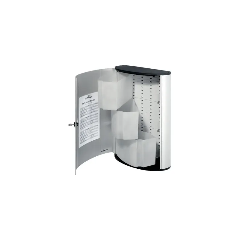 Erste Hilfe Schrank Durable 1973 - L 302 x 400 x 118 mm metallic silber Box ungefüllt