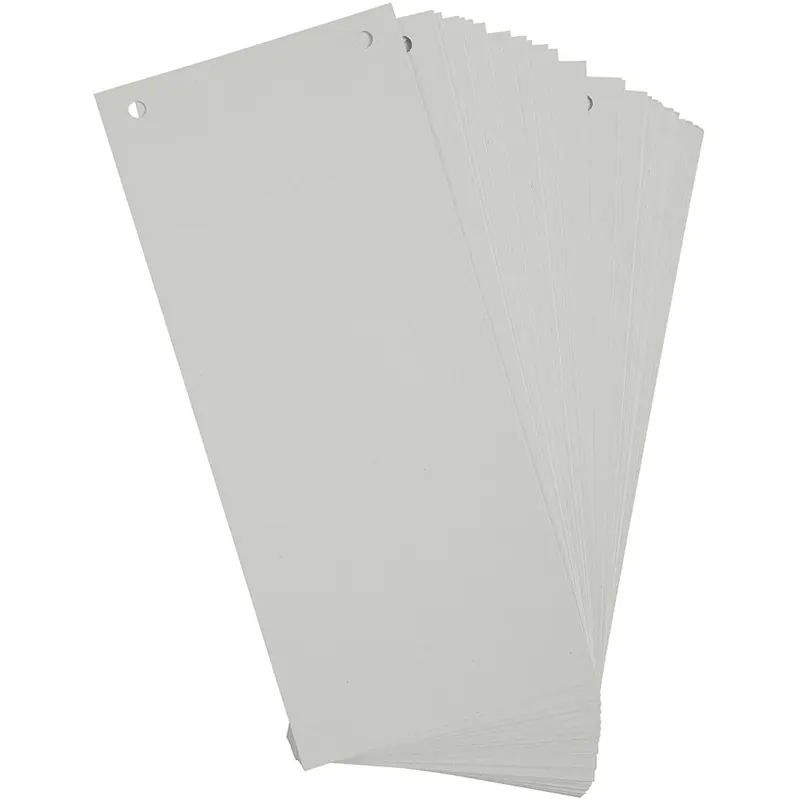 Exacompta 100er Pack Trennstreifen Karton 10,5 x 24 cm Grau für eine übersichtliche Ablage Ihrer Dokumente. Trennlaschen Trennblätter Ordner Register Blauer Engel