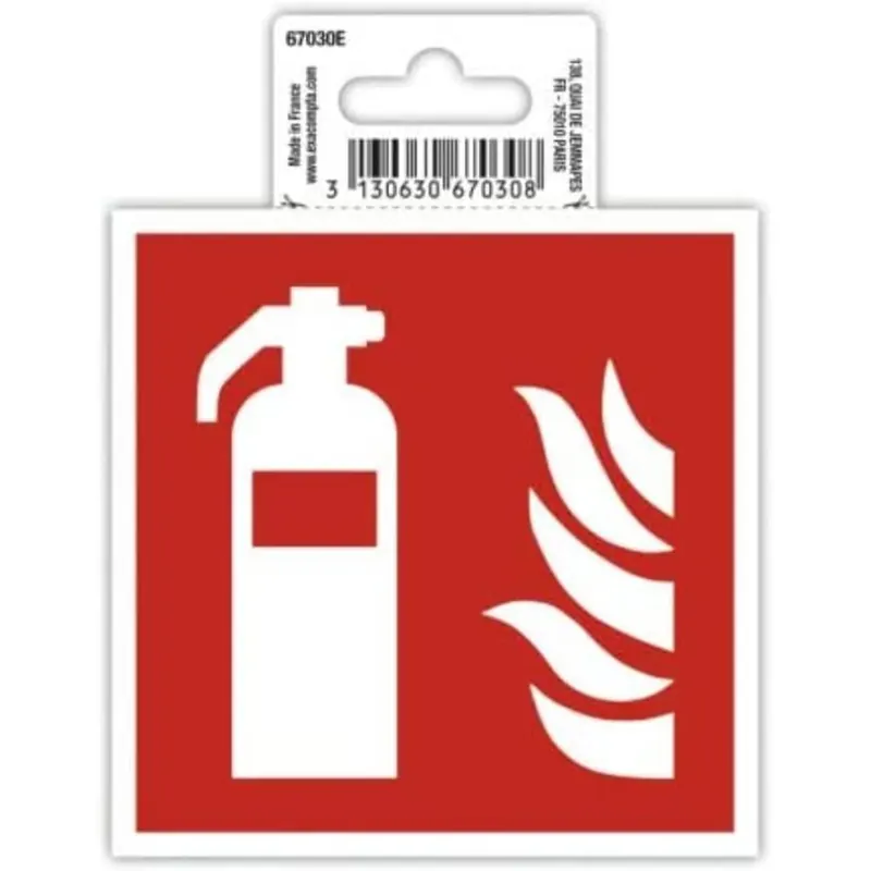 Exacompta 67030E Feuerlöscher, selbstklebend, 10 cm, Rot