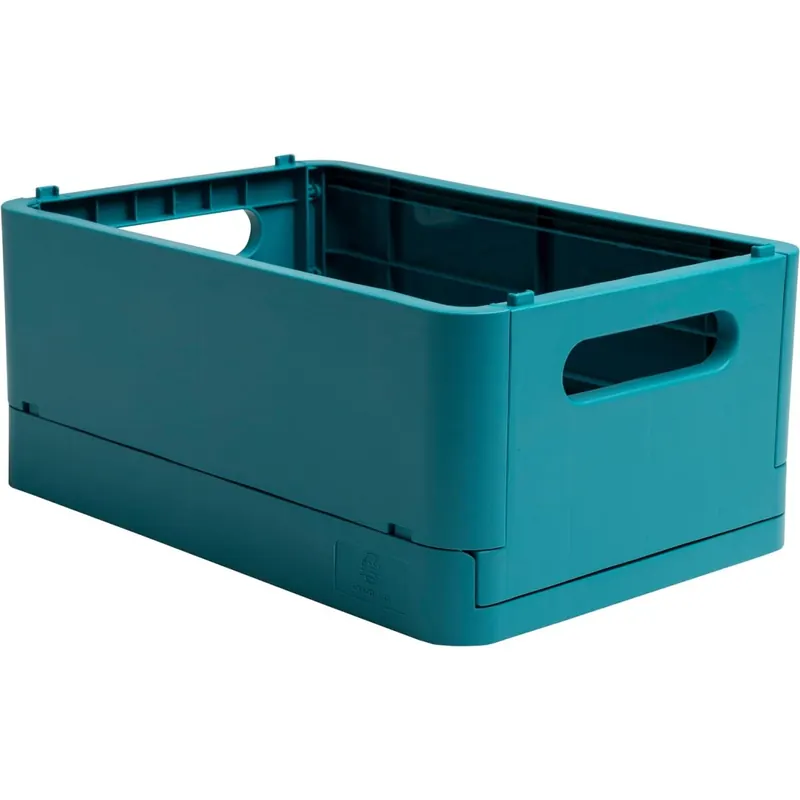 EXACOMPTA - Art.-Nr. 27134D – 1 Aufbewahrungsbox Smart Case Midi Mehrzweck, flach verpackt – Format A5+ – Maße: 27,6 x 18,8 x 12 cm – Pazifikblau