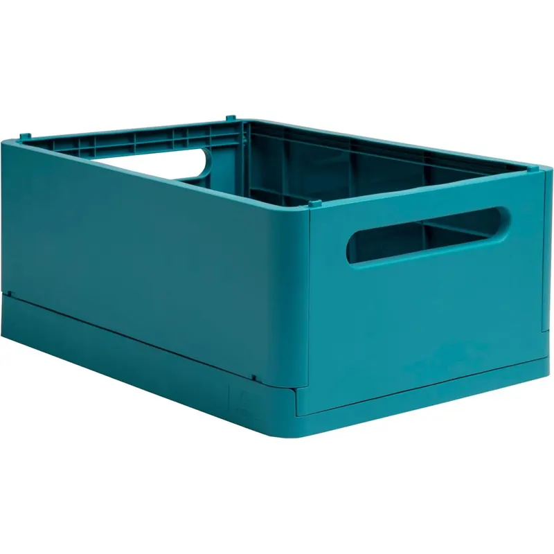 EXACOMPTA - Art.-Nr. 27234D – 1 faltbare Aufbewahrungsbox Smart Case Maxi Mehrzweck, flach verpackt – Format A4+ – Maße: 37,5 x 27,5 x 16,3 cm – Pazifikblau