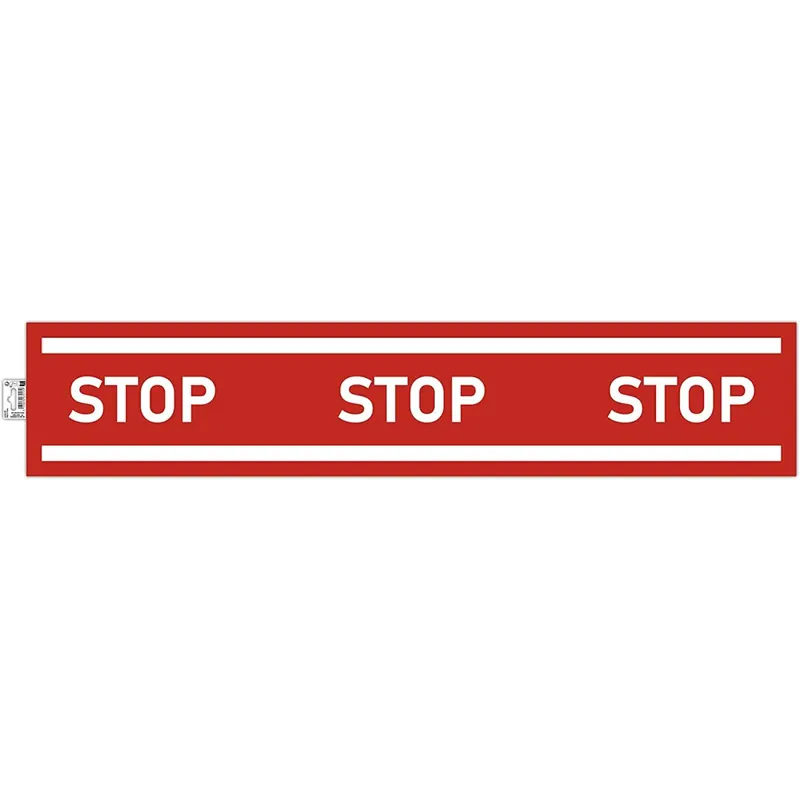 Exacompta - Art.-Nr. 67017E - 1 x 100 m STOP Klebeband rot zur Boden- oder Wandmarkierung - Warnung vor Risiken und Gefahrenzonen - Maße Band: 100 x 20 cm