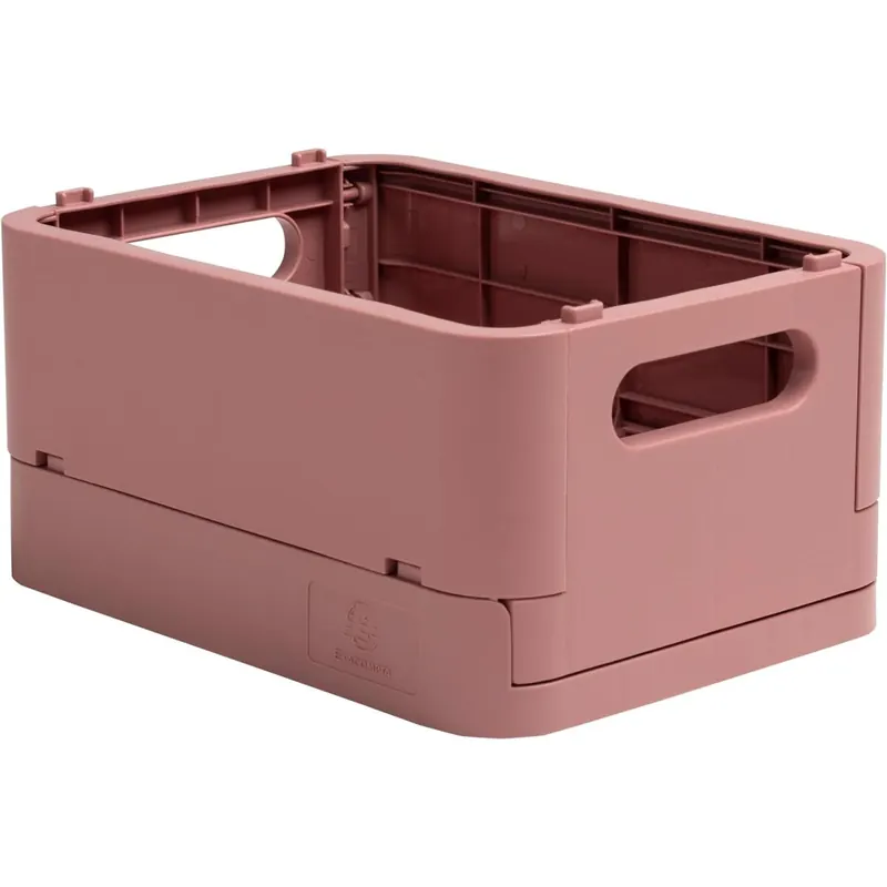 EXACOMPTA - Ref. 27038D – 1 Aufbewahrungsbox, faltbar, Smart Case Mini, vielseitig einsetzbar, flach verpackt – Format A6+ – Maße: 18,8 x 13,8 x 9,5 cm – Altrosa