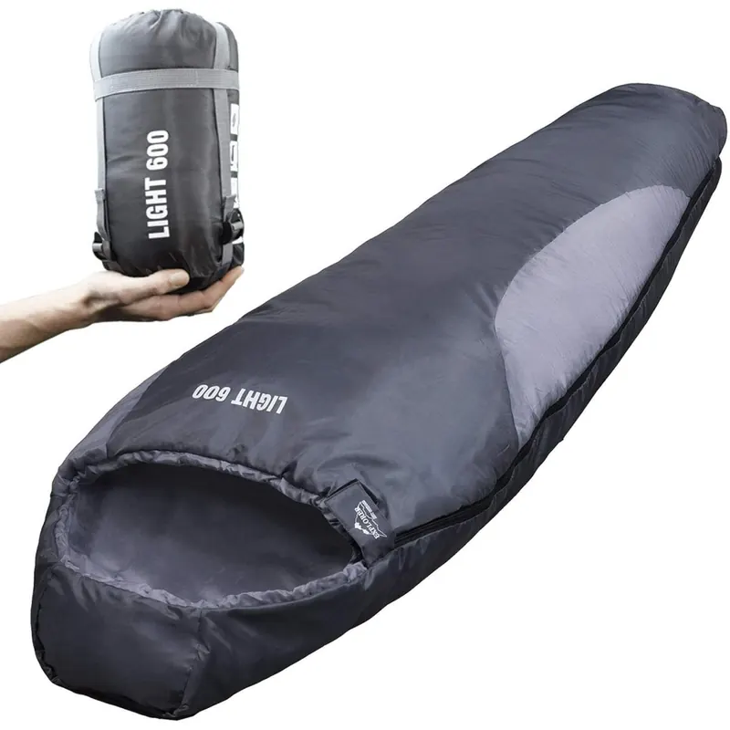 EXPLORER® Light 600 Sommerschlafsack [700g] -2°C bis +14°C [120g/m²] Ultraleicht Schlafsack Outdoor 210x75x50cm Sommer Mumienschlafsack Erwachsene – Camping & Trekking - leicht kleines Packmaß