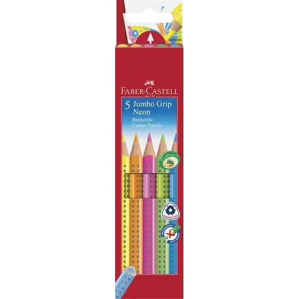 Faber-Castell Buntstifte Jumbo GRIP Neon 5er Etui