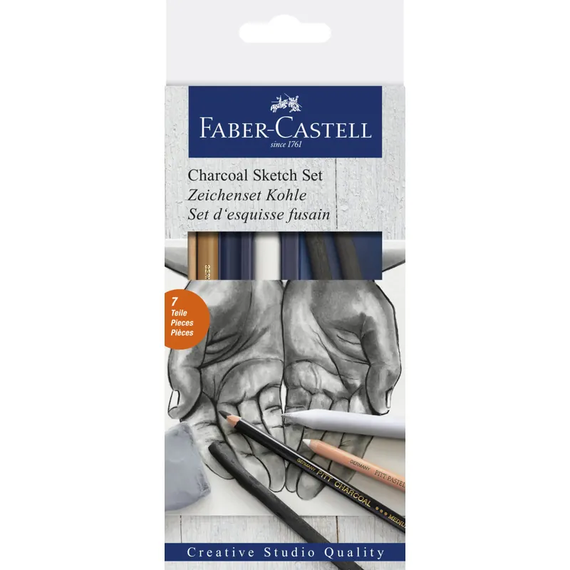 Faber-Castell Zeichenset Kohle Goldfaber 7-teilig 114002