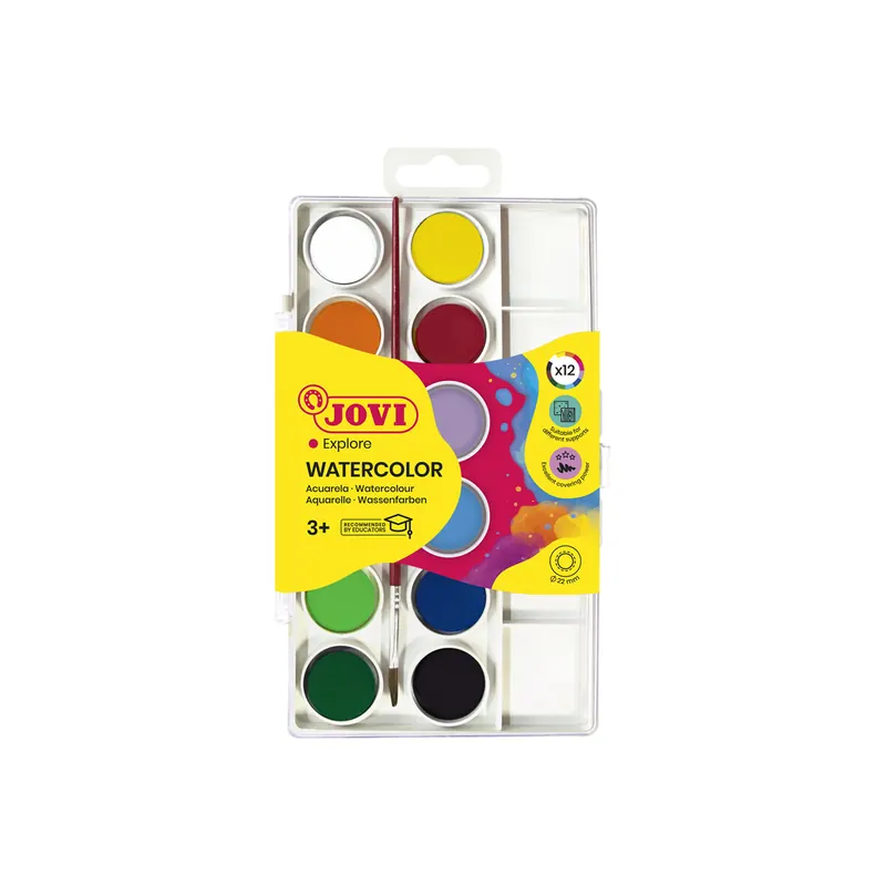 Farbkasten Jovi 800 - Gehäusefarbe weiß 12 Farben