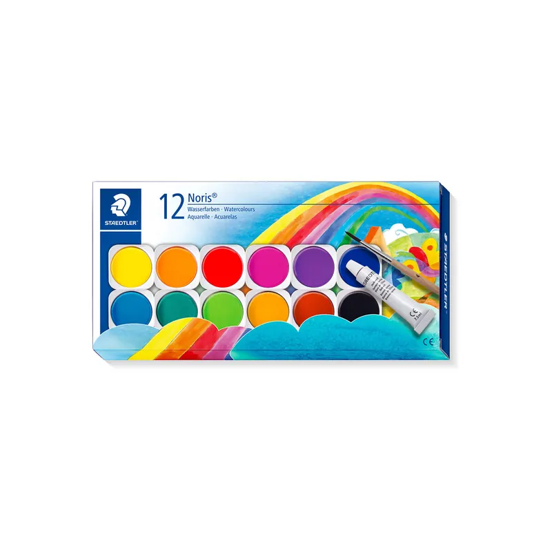 Farbkasten Staedtler Noris Club 888NC12 - Gehäusefarbe weiß/blau 12 Farben