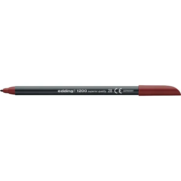 Fasermaler edding 1200 - englischrot 1 mm Rundspitze Tinte auf Wasserbasis Kunststoffschaft