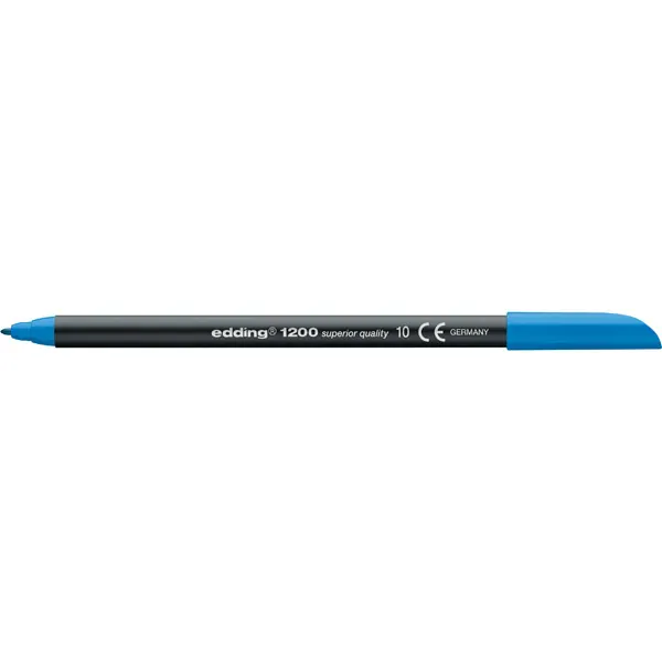 Fasermaler edding 1200 - hellblau 1 mm Rundspitze Tinte auf Wasserbasis Kunststoffschaft