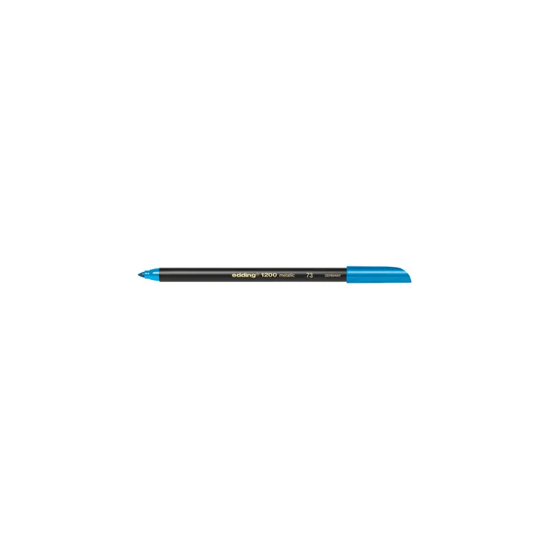 Fasermaler edding 1200 - metallic blau 1-3 mm Rundspitze Tinte auf Wasserbasis Kunststoffschaft