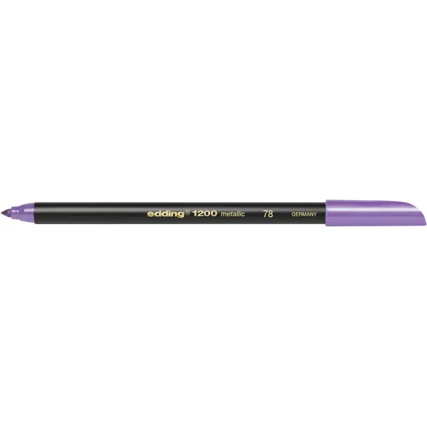 Fasermaler edding 1200 - metallic violett 1-3 mm Rundspitze Tinte auf Wasserbasis Kunststoffschaft