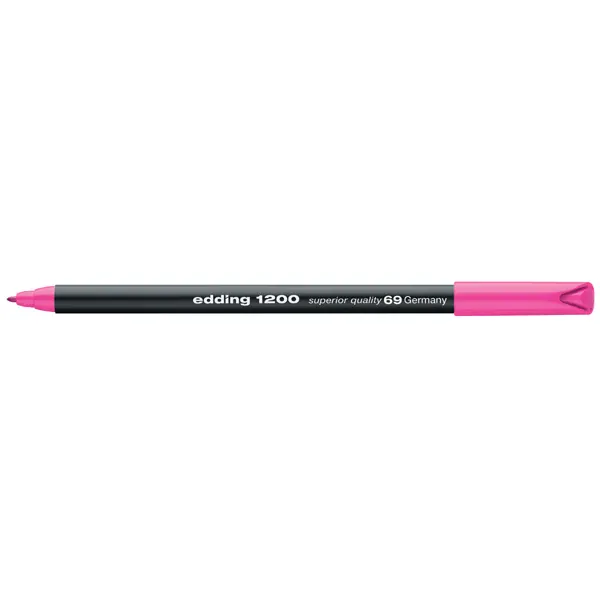 Fasermaler edding 1200 - neonpink 1 mm Rundspitze Tinte auf Wasserbasis Kunststoffschaft