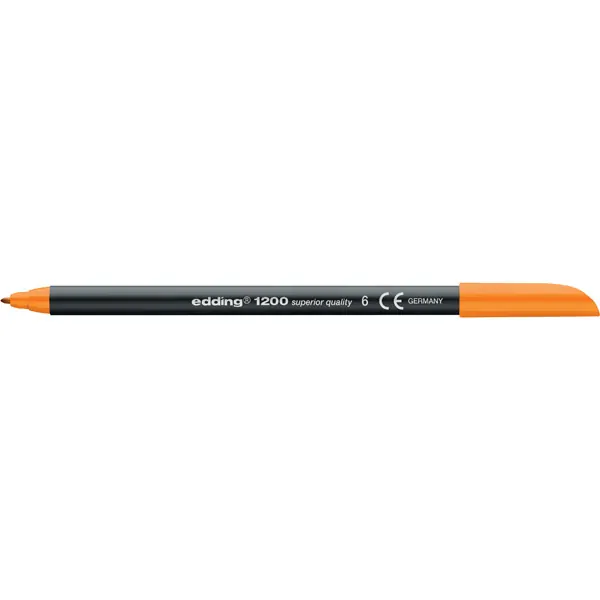 Fasermaler edding 1200 - orange 1 mm Rundspitze Tinte auf Wasserbasis Kunststoffschaft