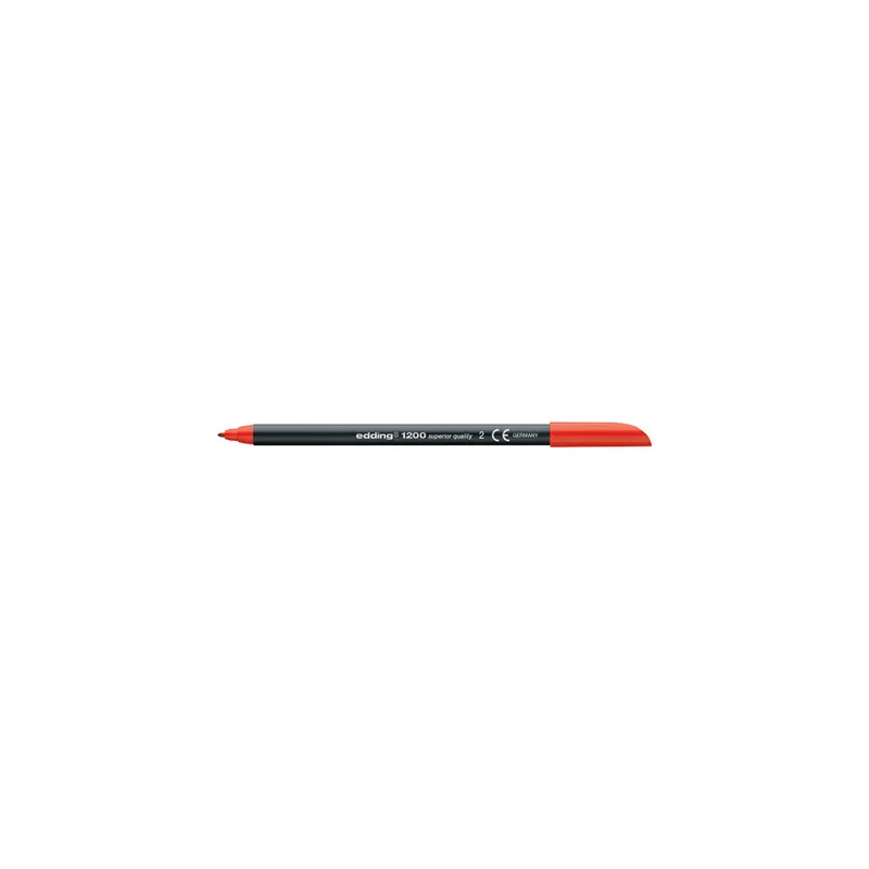 Fasermaler edding 1200 - rot 1 mm Rundspitze Tinte auf Wasserbasis Kunststoffschaft