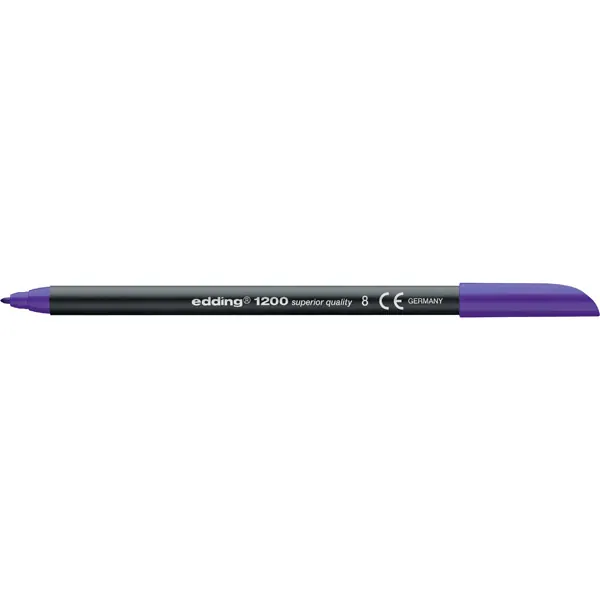 Fasermaler edding 1200 - violett 1 mm Rundspitze Tinte auf Wasserbasis Kunststoffschaft