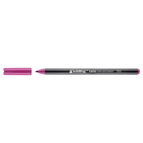 Fasermaler edding 1300 - blassviolett 3 mm Rundspitze Tinte auf Wasserbasis Kunststoffschaft