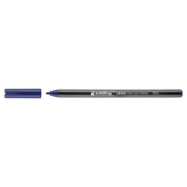 Fasermaler edding 1300 - blau 3 mm Rundspitze Tinte auf Wasserbasis Kunststoffschaft