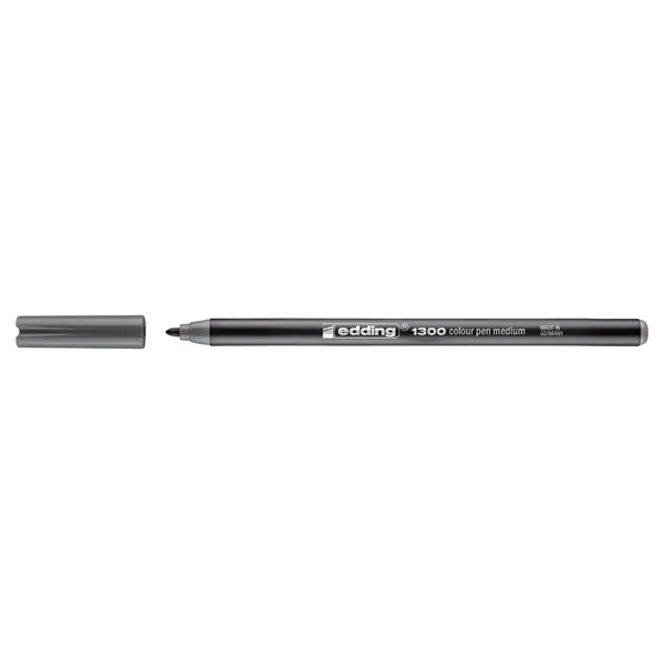 Fasermaler edding 1300 - braungrau 3 mm Rundspitze Tinte auf Wasserbasis Kunststoffschaft