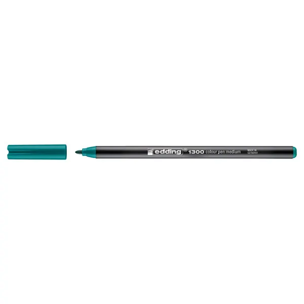 Fasermaler edding 1300 - lorbeergrün 3 mm Rundspitze Tinte auf Wasserbasis Kunststoffschaft