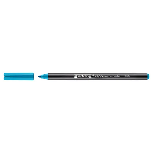 Fasermaler edding 1300 - manganblau 3 mm Rundspitze Tinte auf Wasserbasis Kunststoffschaft