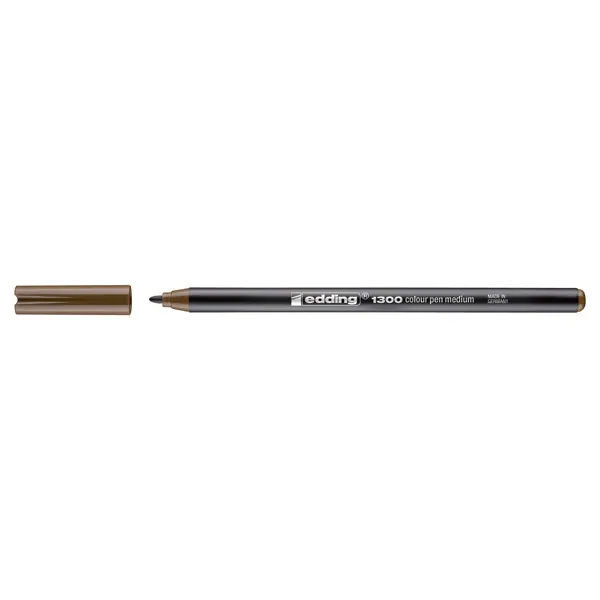 Fasermaler edding 1300 - sepia 3 mm Rundspitze Tinte auf Wasserbasis Kunststoffschaft