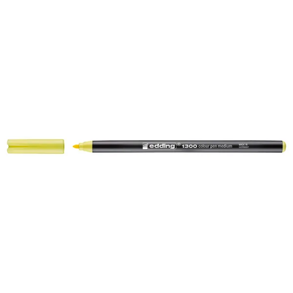 Fasermaler edding 1300 - zitronengelb 3 mm Rundspitze Tinte auf Wasserbasis Kunststoffschaft