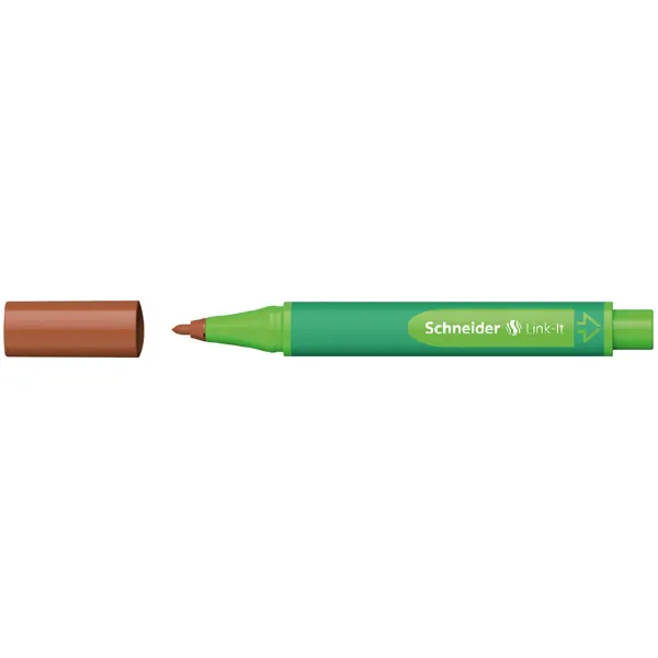 Fasermaler Schneider Link-It 1920 - mahogany-brown 1 mm Faserspitze Tinte auf Wasserbasis gummierter Dreikantschaft