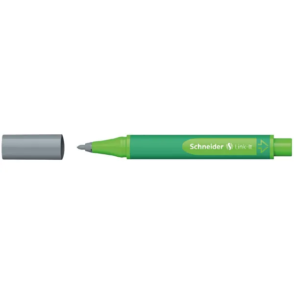 Fasermaler Schneider Link-It 1920 - silver-grey 1 mm Faserspitze Tinte auf Wasserbasis gummierter Dreikantschaft