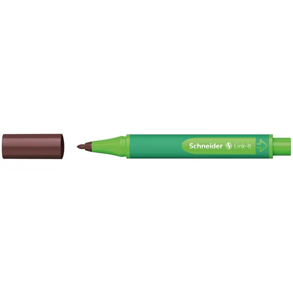 Fasermaler Schneider Link-It 1920 - topaz-brown 1 mm Faserspitze Tinte auf Wasserbasis gummierter Dreikantschaft